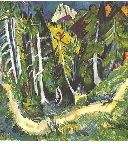 Ernst Ludwig Kirchner Forest gorge - Staffel oil painting picture